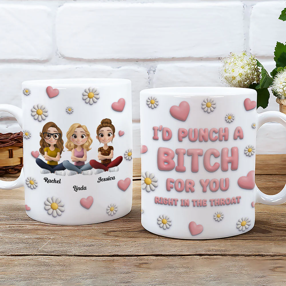 For You Cartoon - Personalized Custom 3D Effect Mug - Image 3