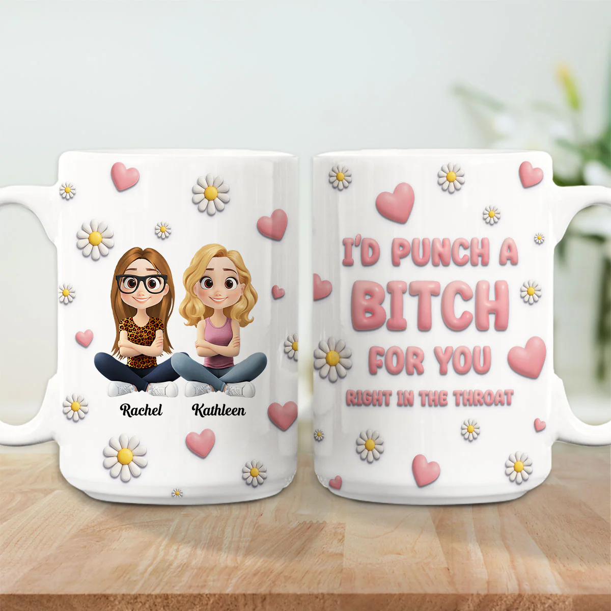 For You Cartoon - Personalized Custom 3D Effect Mug - Image 4