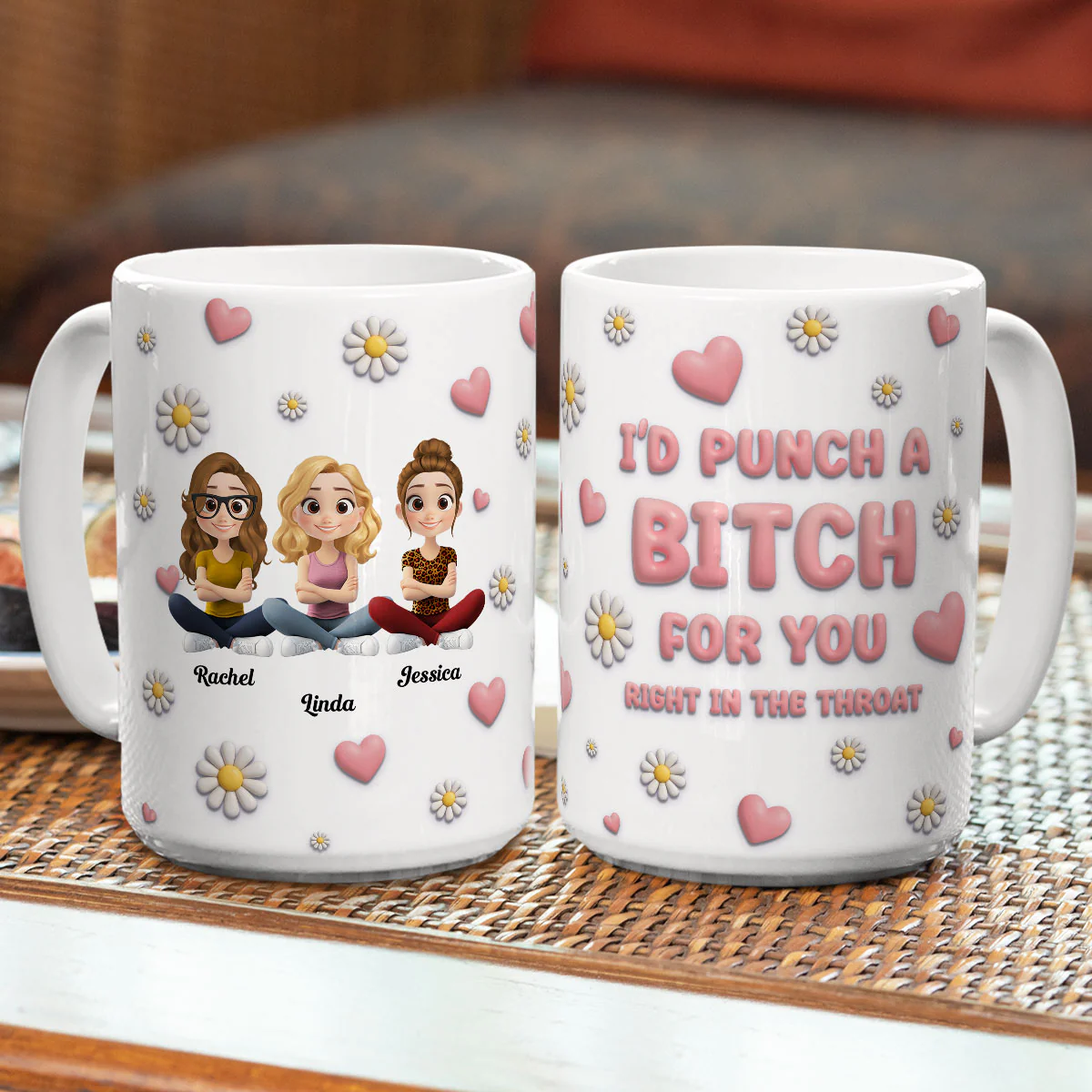 For You Cartoon - Personalized Custom 3D Effect Mug - Image 5