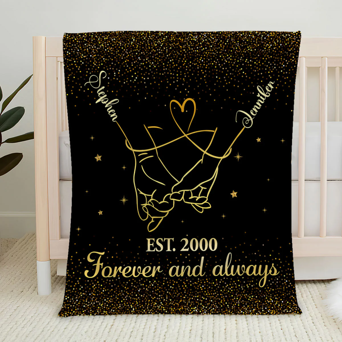 Forever And Always - Personalized Custom Fleece Blanket - Image 5