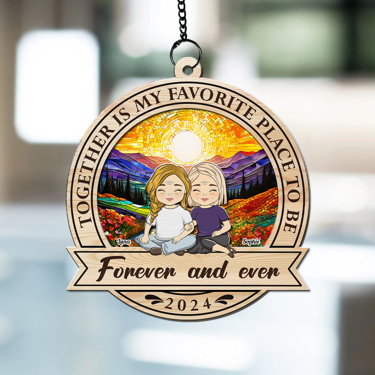 Forever And Ever - Personalized Custom Suncatcher - Image 2