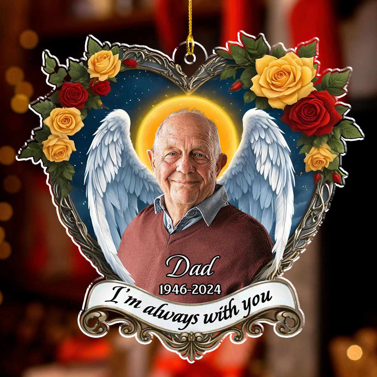 Forever Beside You - Personalized Custom Acrylic Ornament - Image 2