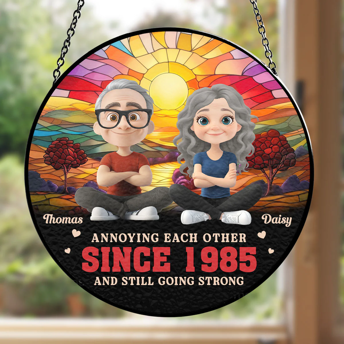 Forever Beside You - Personalized Custom Window Hanging Suncatcher - Image 3