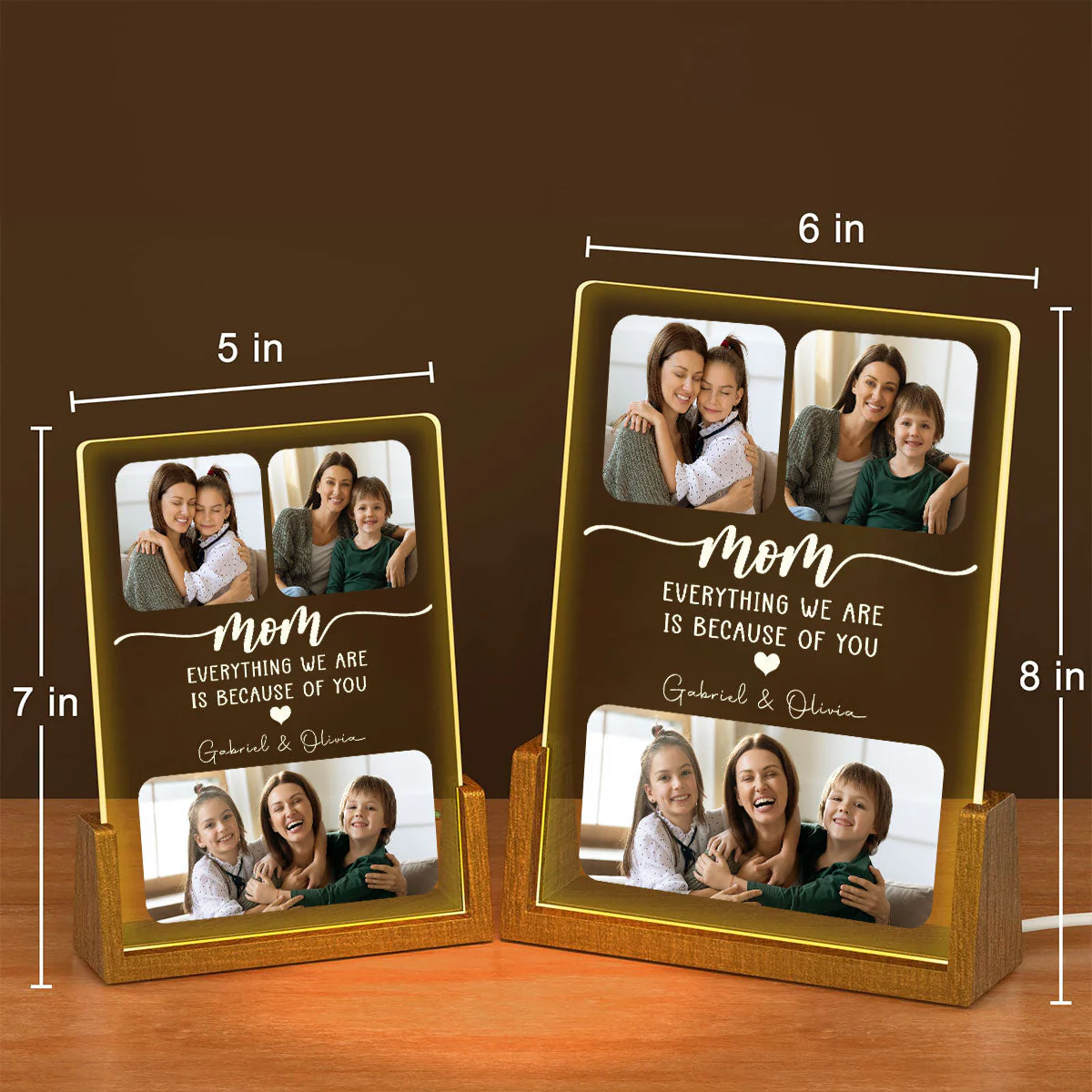 Forever Blessed To Have You - Personalized Custom Plaque With Walnut Base - Image 4