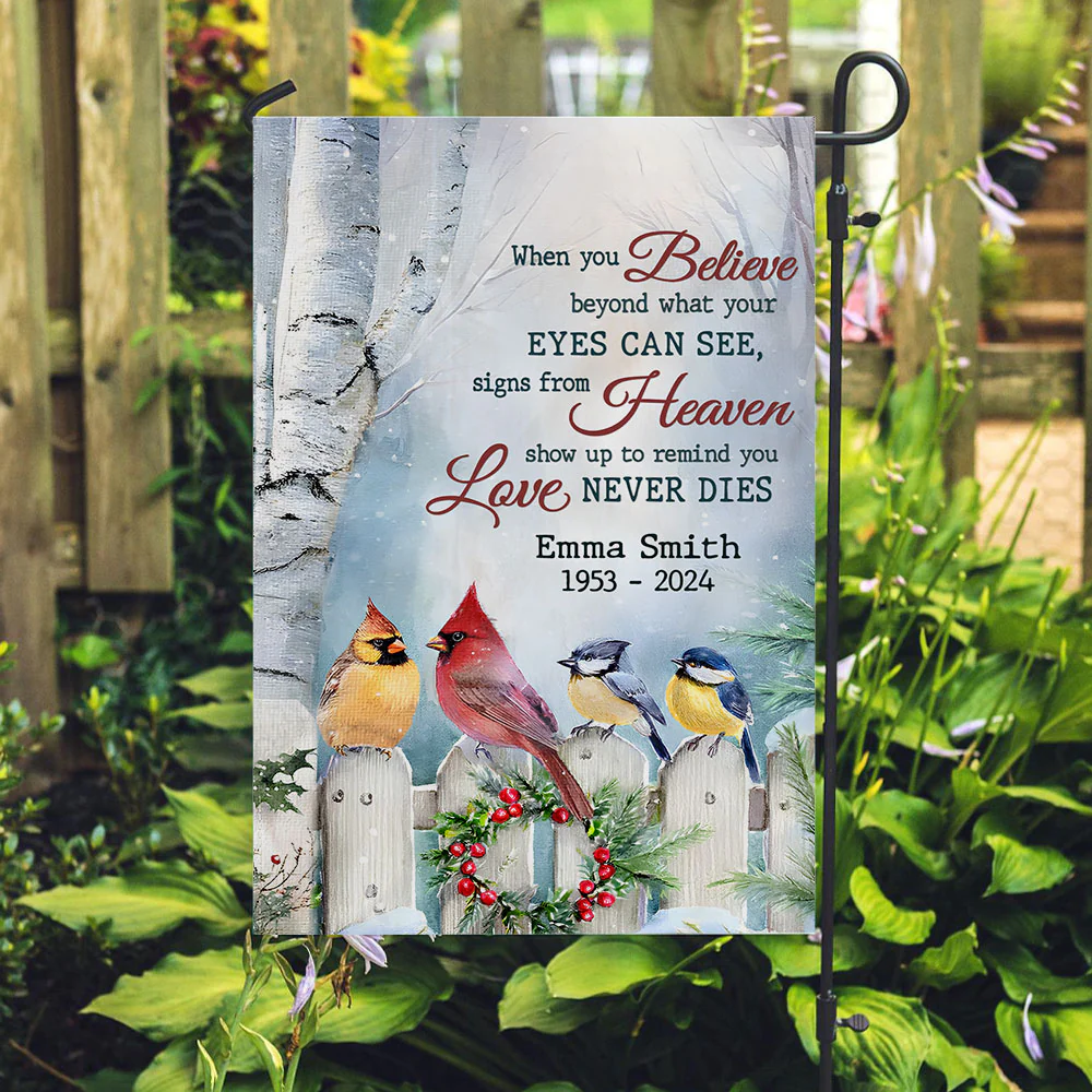 Forever Cherished, Never Forgotten - Personalized Custom Flag - Image 2