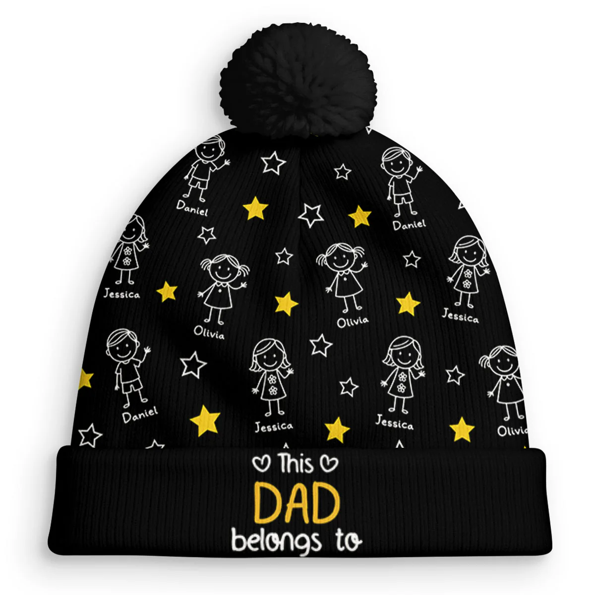 Forever Ever Your Side - Personalized Custom Bobble Beanie Hat