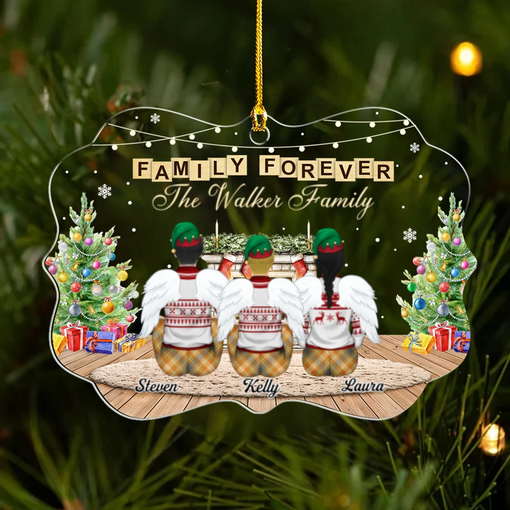Forever Family - Personalized Custom Acrylic Ornament - Image 5