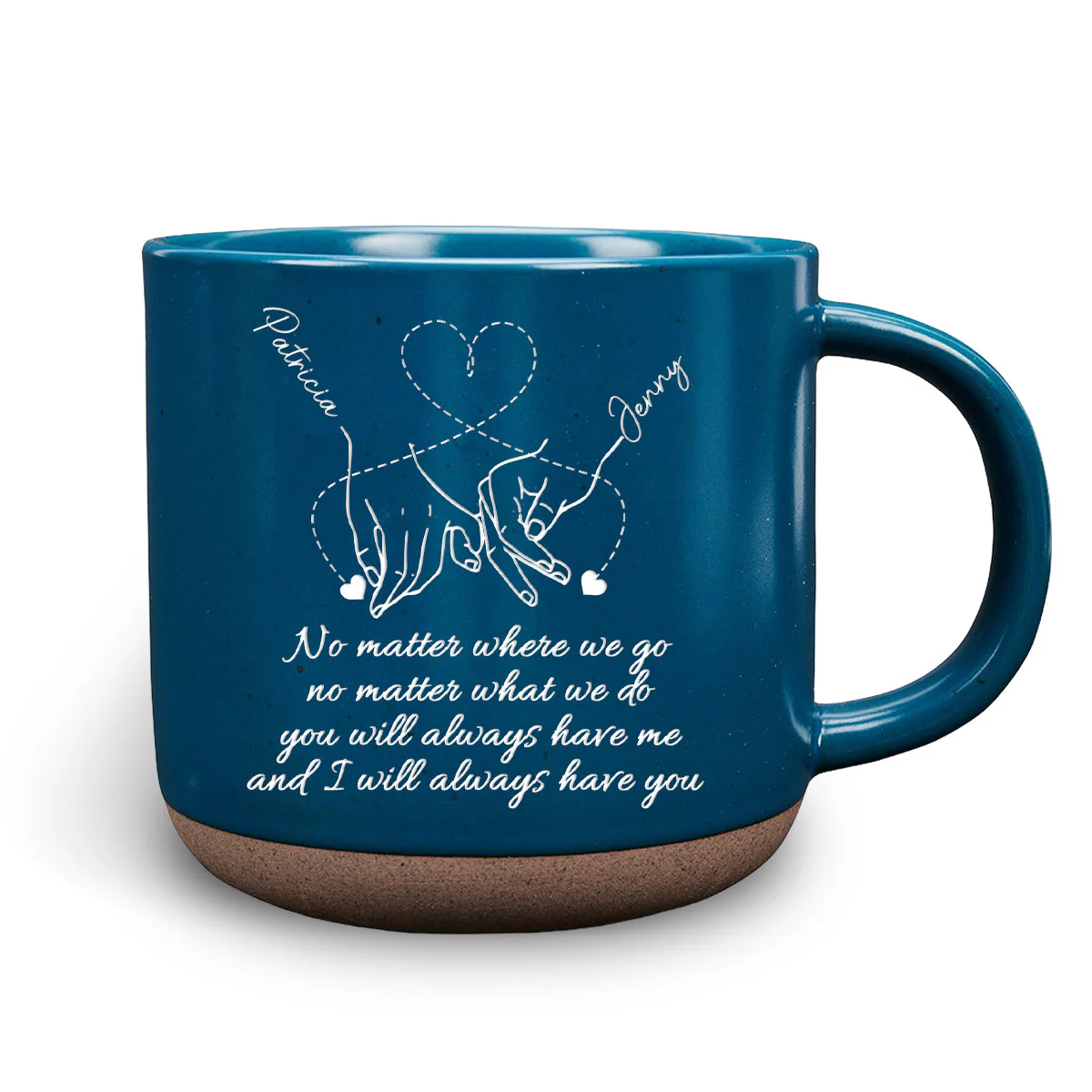 Forever Friends, Forever Young  - Personalized Custom Pottery Mug - Image 2