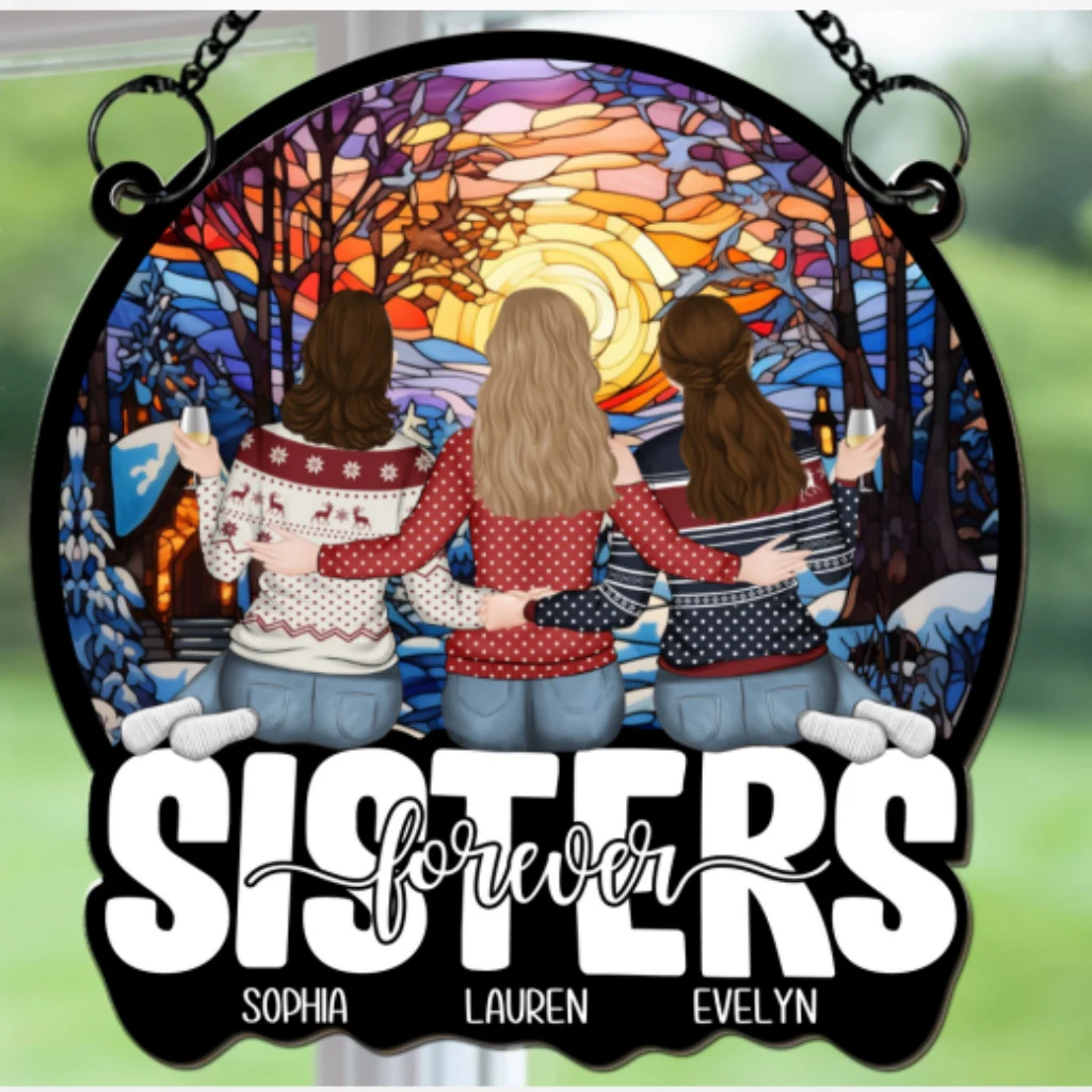 Forever Friends, Forever Young - Personalized Custom Suncatcher - Image 7