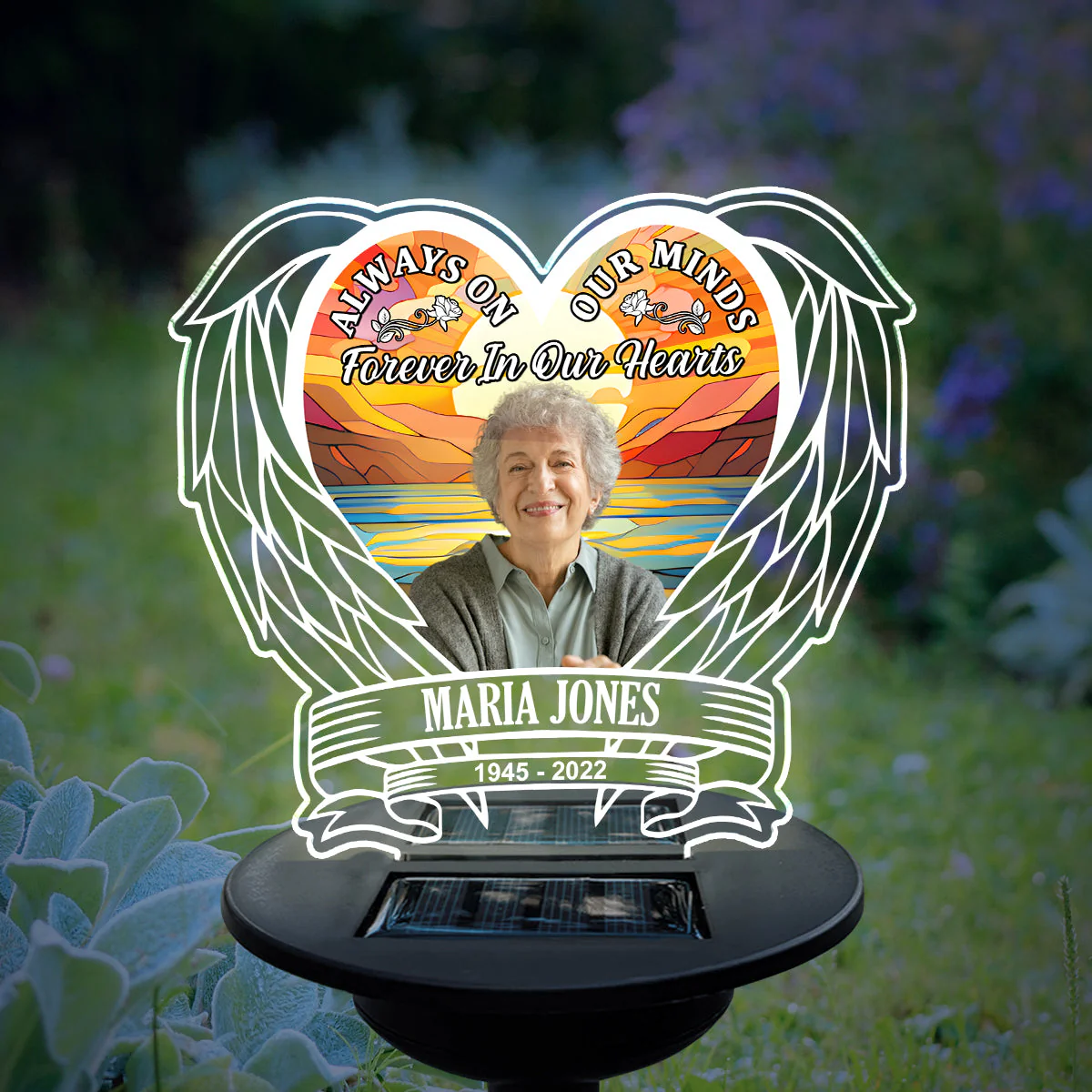 Forever In Heart - Personalized Custom Solar Light - Image 2
