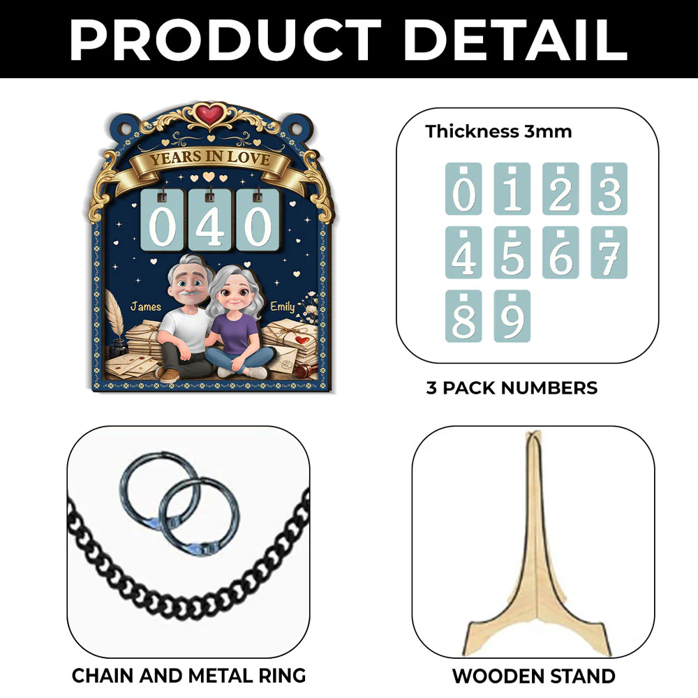 Forever In Love - Personalized Custom Tracker Sign - Image 3