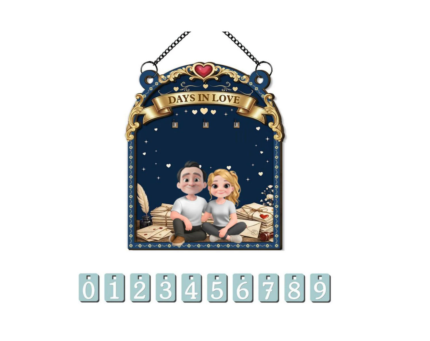Forever In Love - Personalized Custom Tracker Sign - Image 5