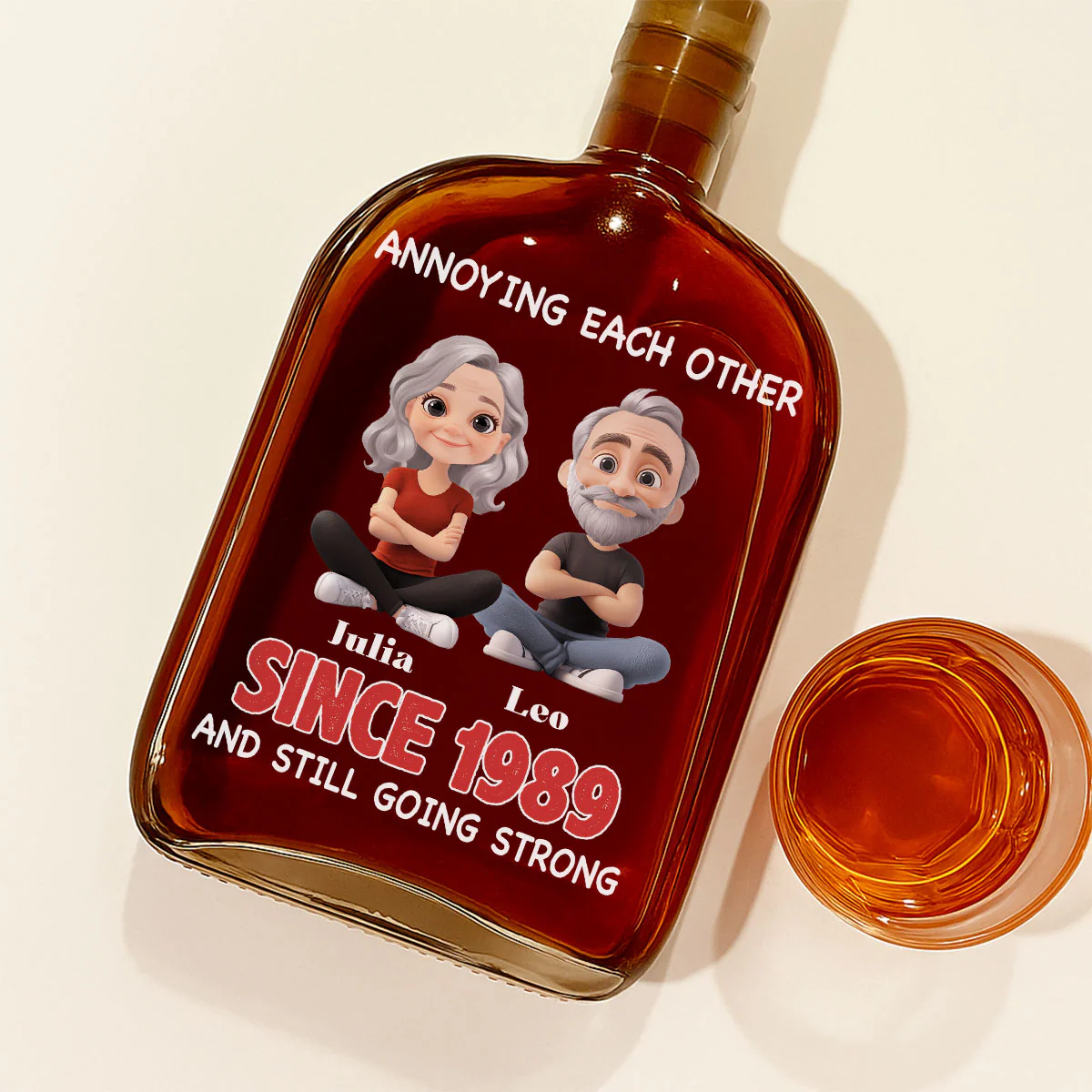 Forever In Love - Personalized Custom Spirits Decanter - Image 2