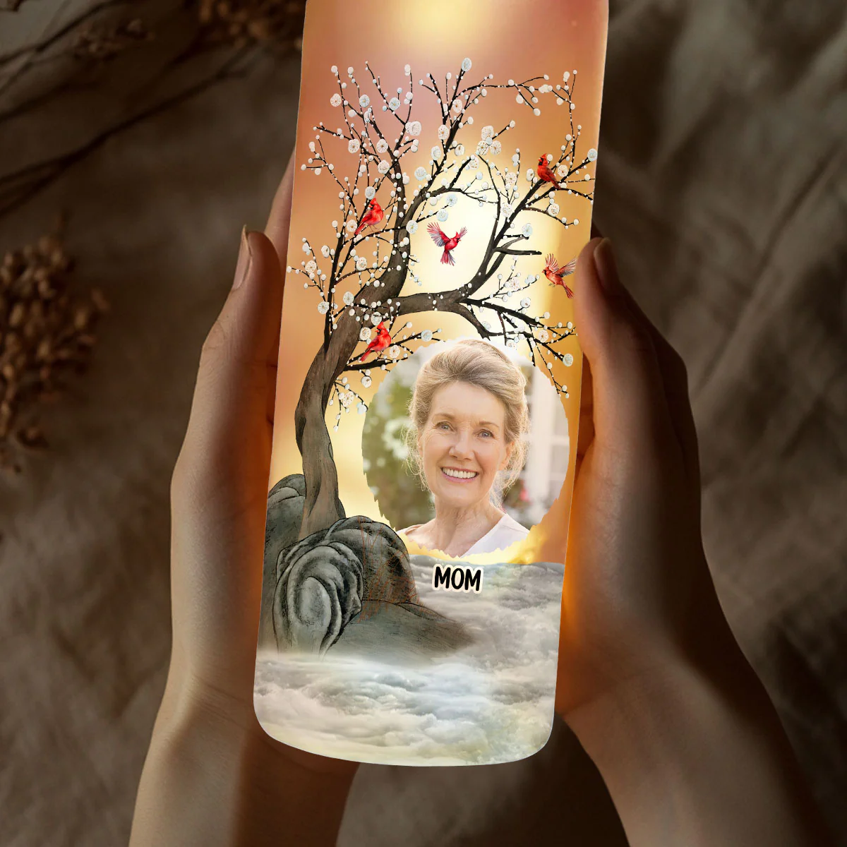 Forever In My Heart - Personalized Custom Bottle Lamp - Image 3