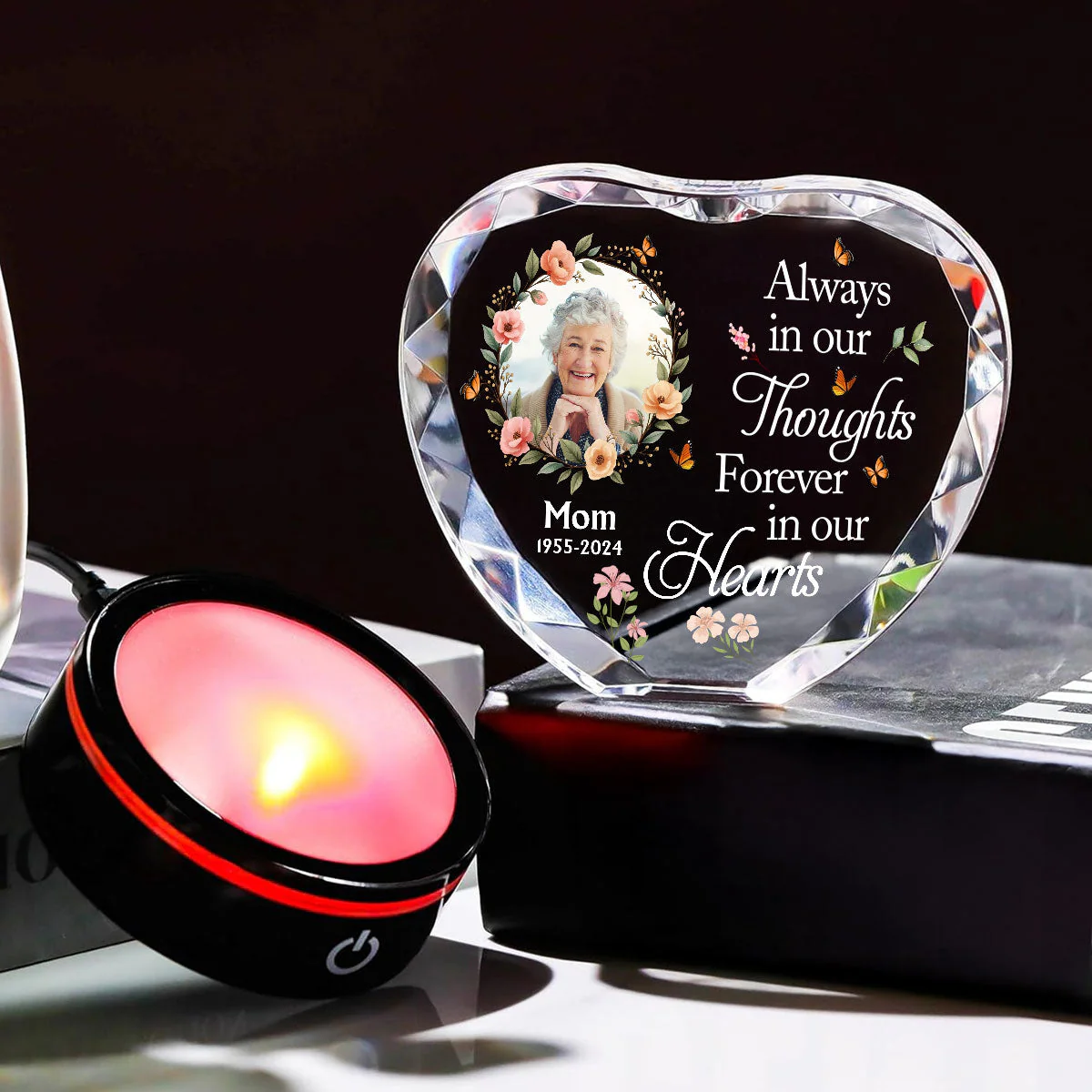 Forever In My Heart - Personalized Custom Crystal Led Light - Image 6