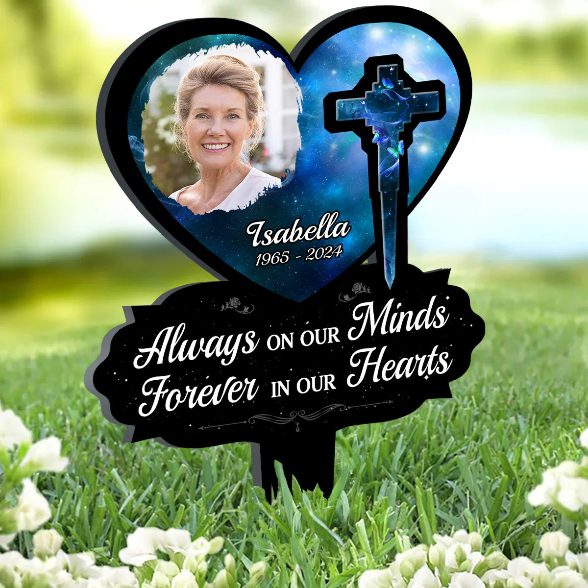 Forever In Our Hearts - Personalized Custom Acrylic Garden Stake - Image 4