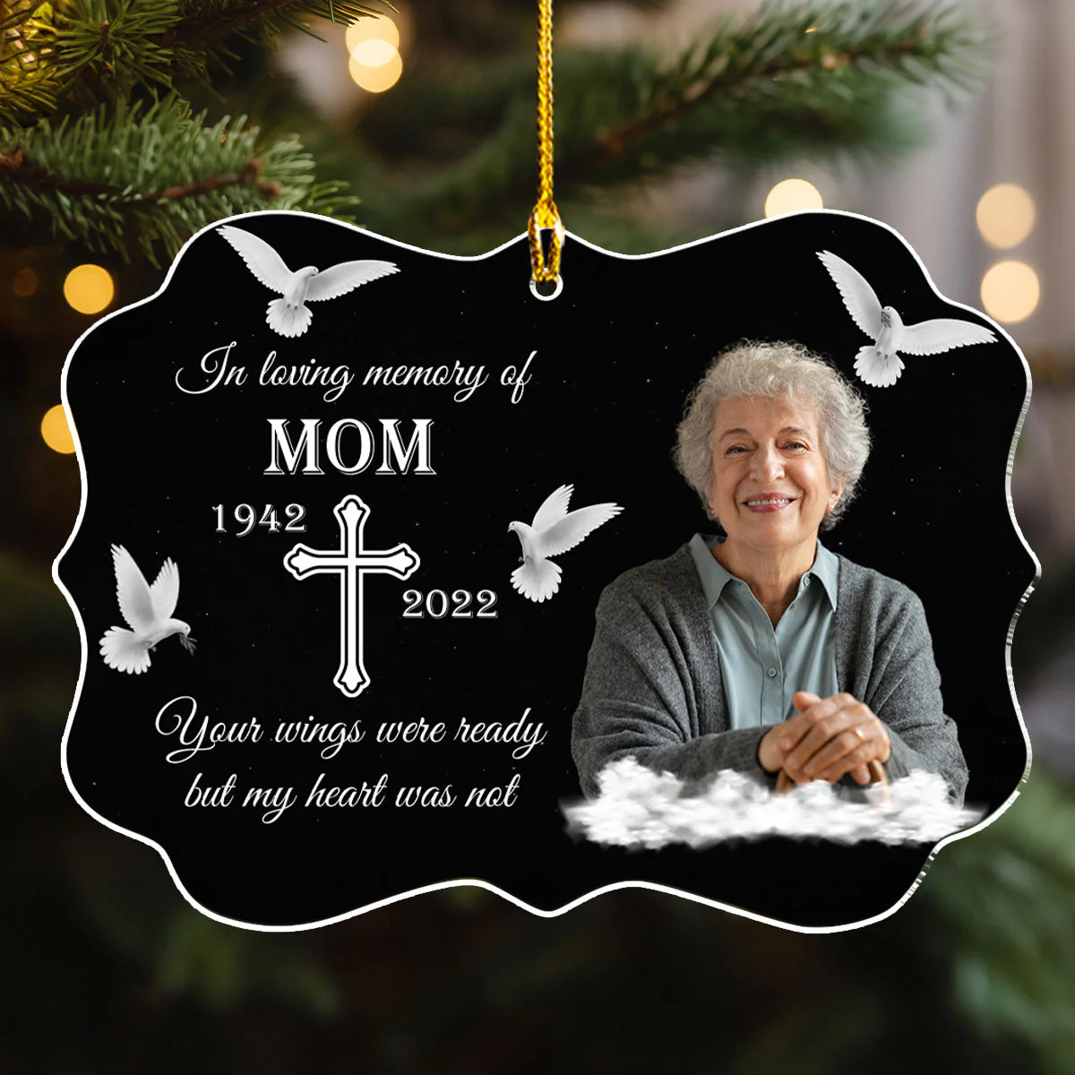 Forever In Our Hearts - Personalized Custom Acrylic Ornament - Image 4