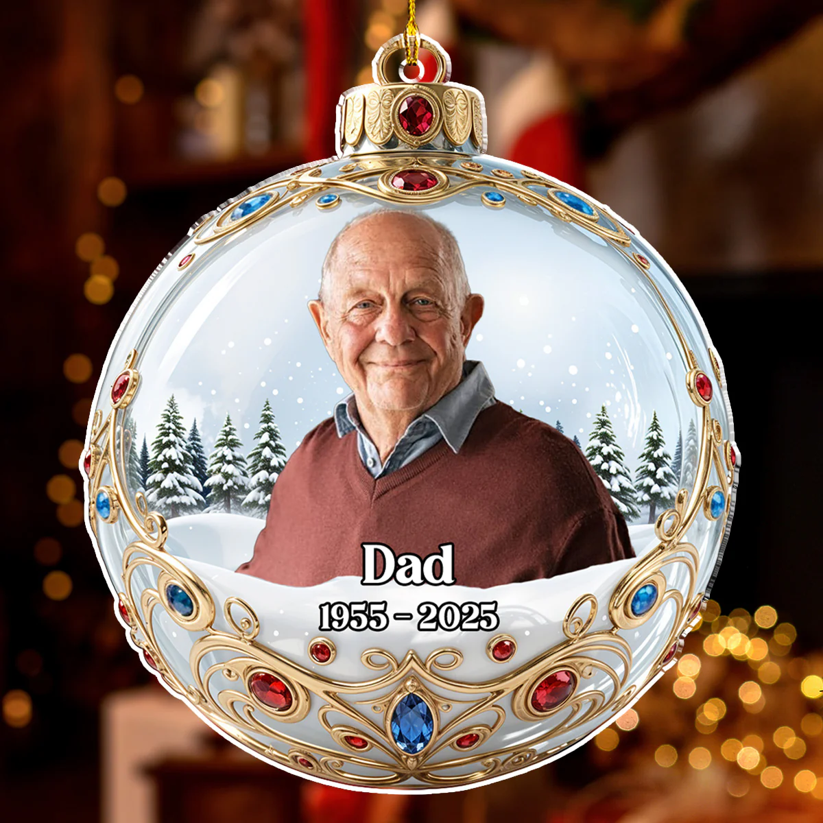 Forever In Our Hearts Version 2 - Personalized Custom Acrylic Ornament - Image 4