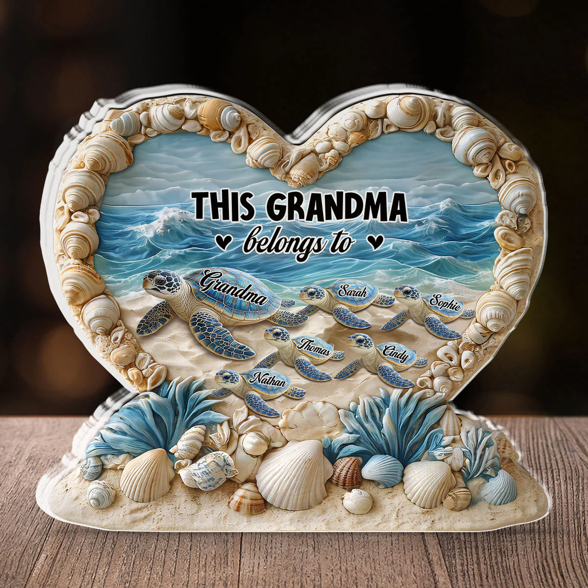 Forever Like The Turtle - Personalized Custom 3D Effect Acrylic Plaque - Image 5