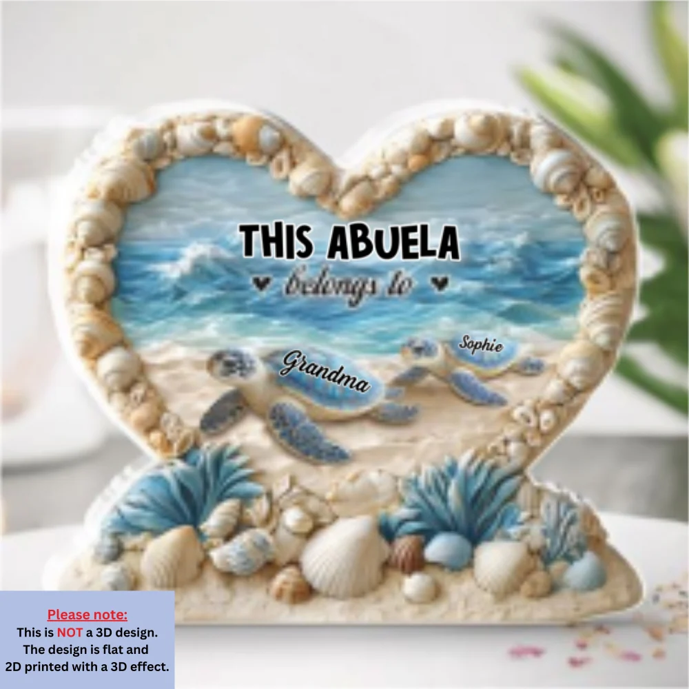 Forever Like The Turtle - Personalized Custom 3D Effect Acrylic Plaque - Image 6