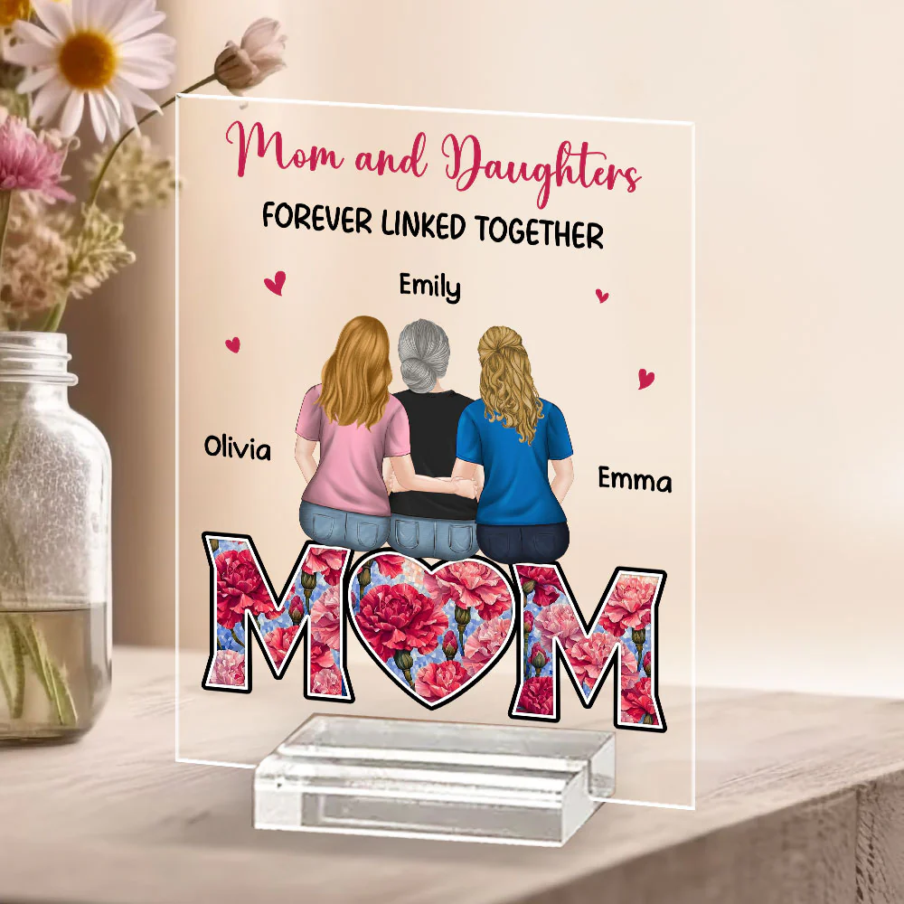 Forever Linked Together - Personalized Custom Acrylic Plaque With Base - Image 2