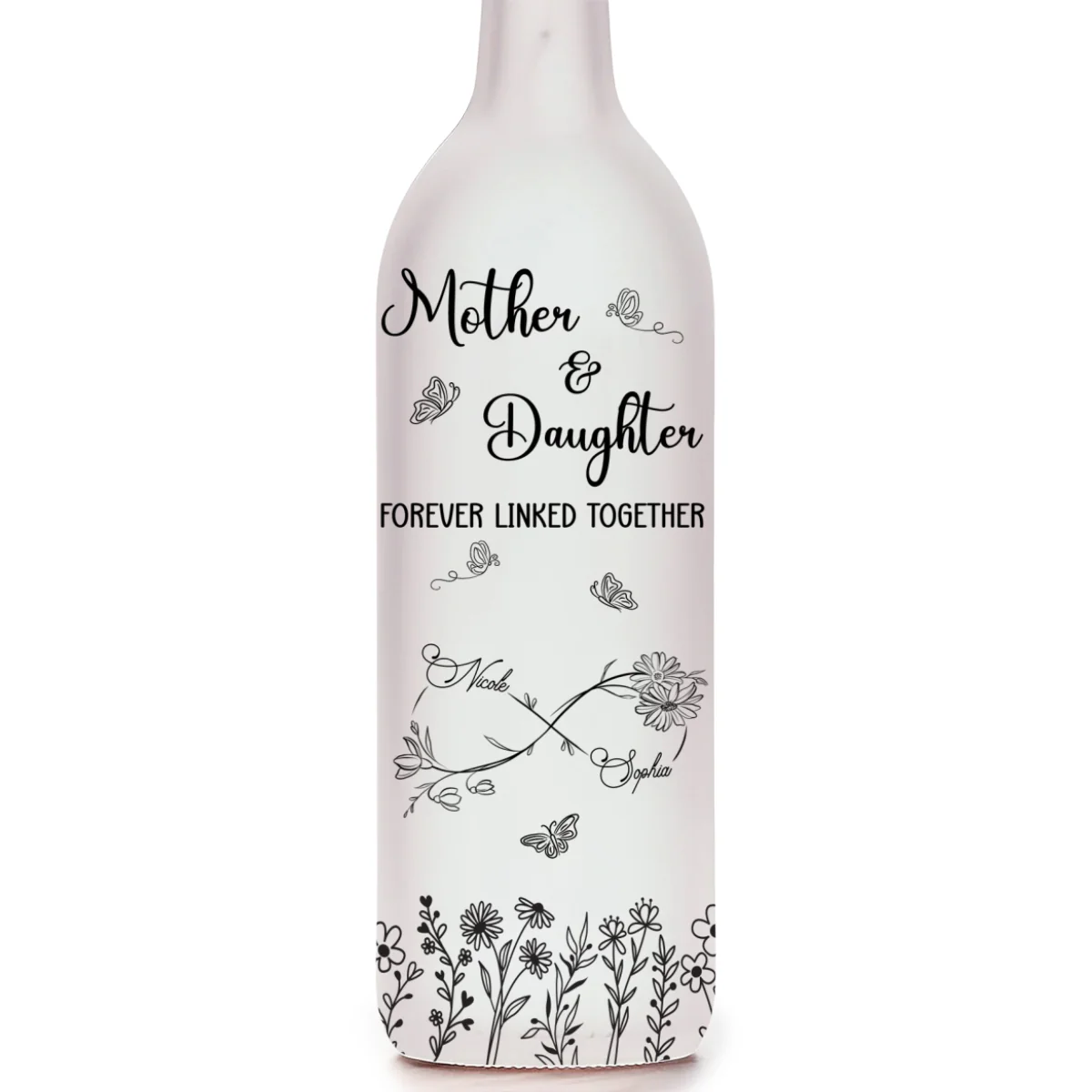 Forever Linked Together - Personalized Custom Bottle Lamp - Image 7