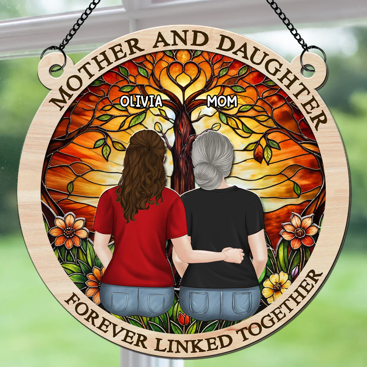 Forever Linked Together - Personalized Custom Suncatcher - Image 4