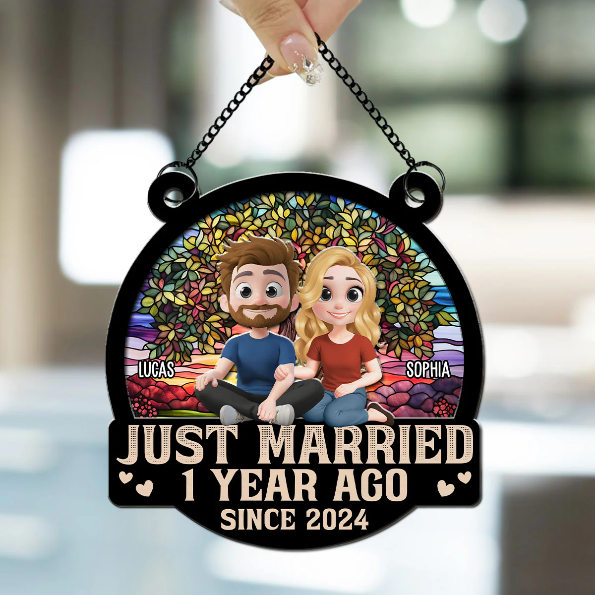 Forever Love - Personalized Custom Suncatcher - Image 2