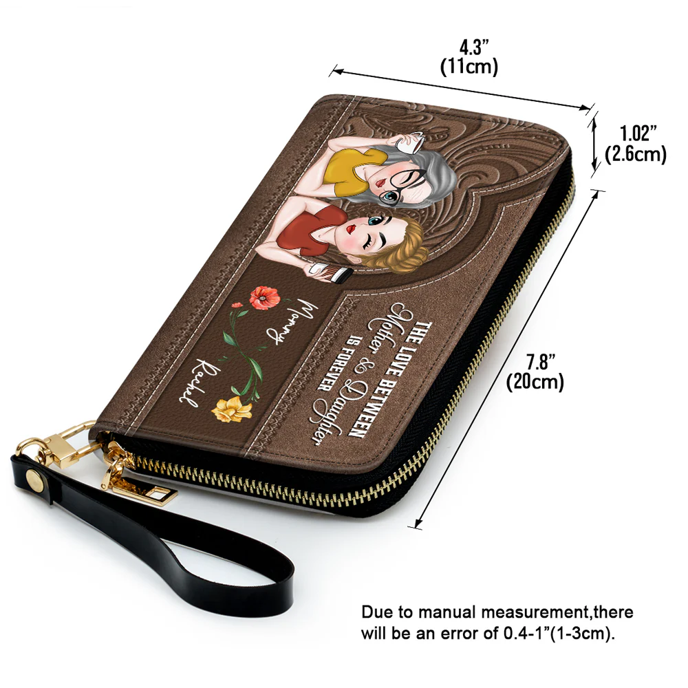 Forever Love You Mom - Personalized Custom Leather Wallet - Image 4