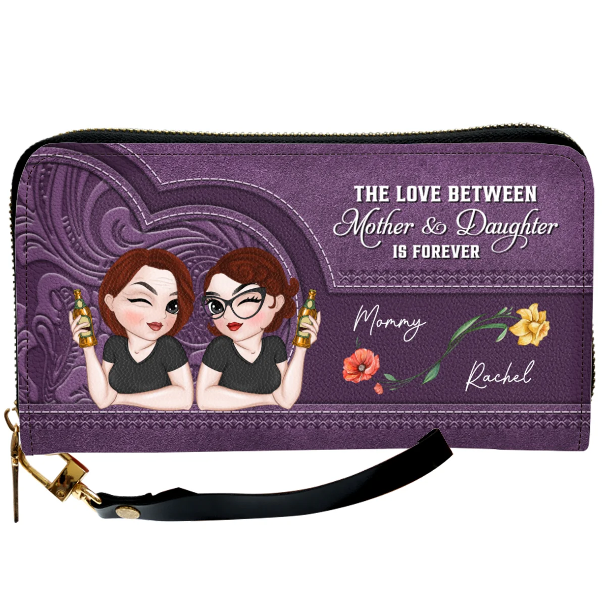 Forever Love You Mom - Personalized Custom Leather Wallet - Image 8