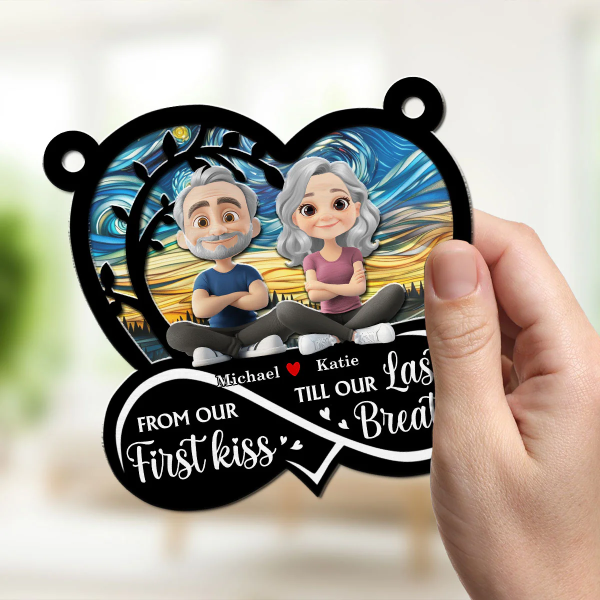 Forever Love You - Personalized Custom Suncatcher - Image 2