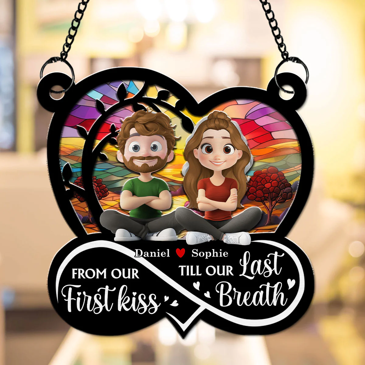 Forever Love You - Personalized Custom Suncatcher - Image 3
