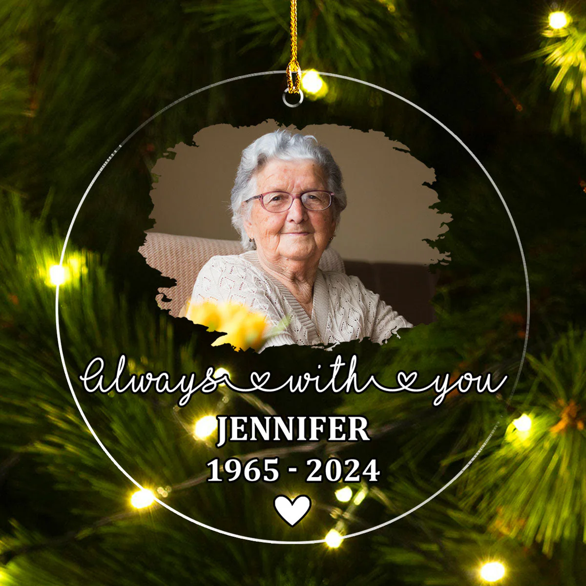 Forever Loved - Personalized Custom Acrylic Ornament - Image 3