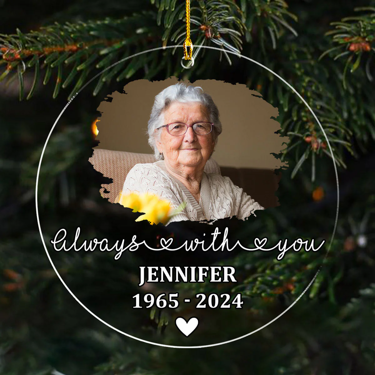 Forever Loved - Personalized Custom Acrylic Ornament - Image 4