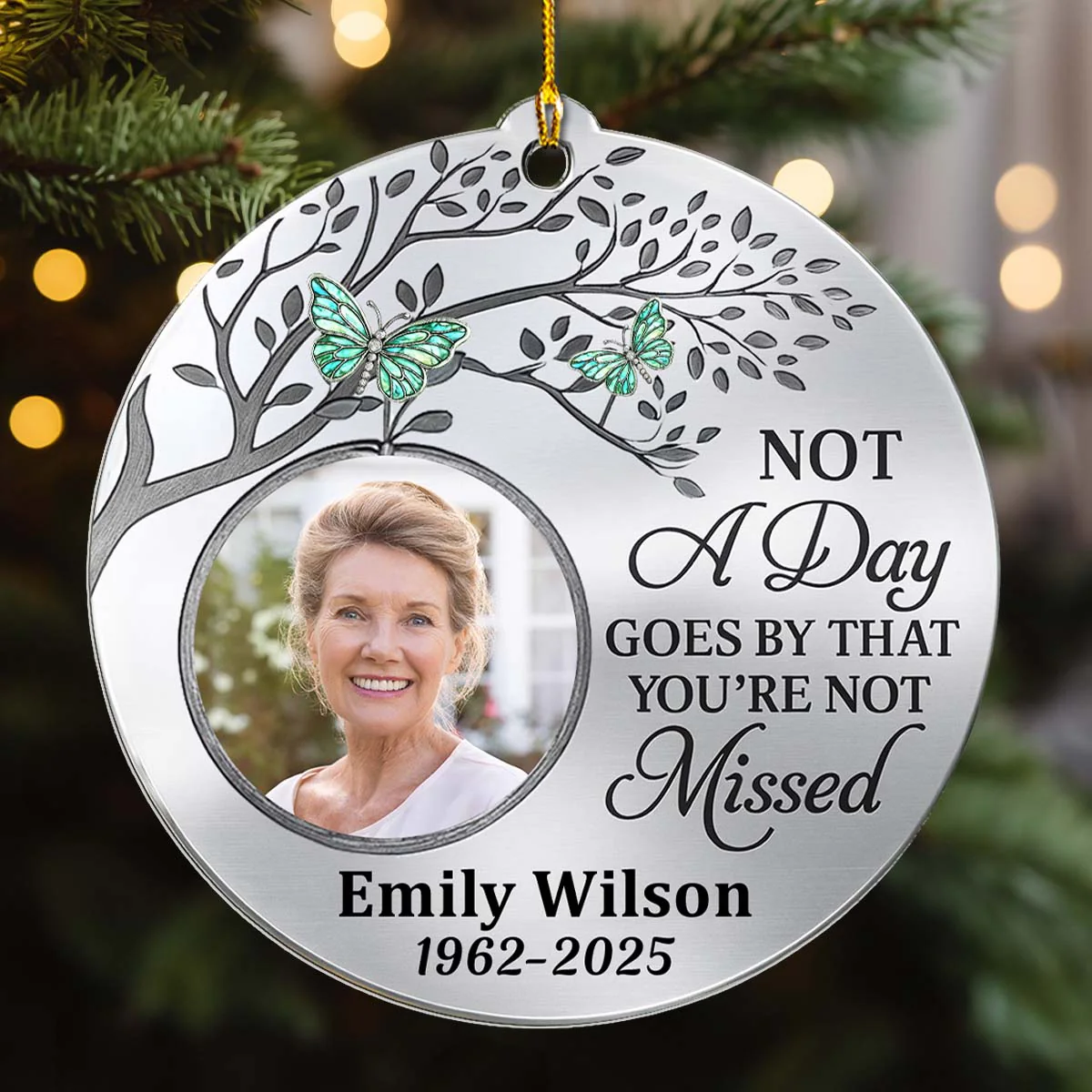 Forever Missed Never Forgotten - Personalized Custom Acrylic Ornament - Image 5
