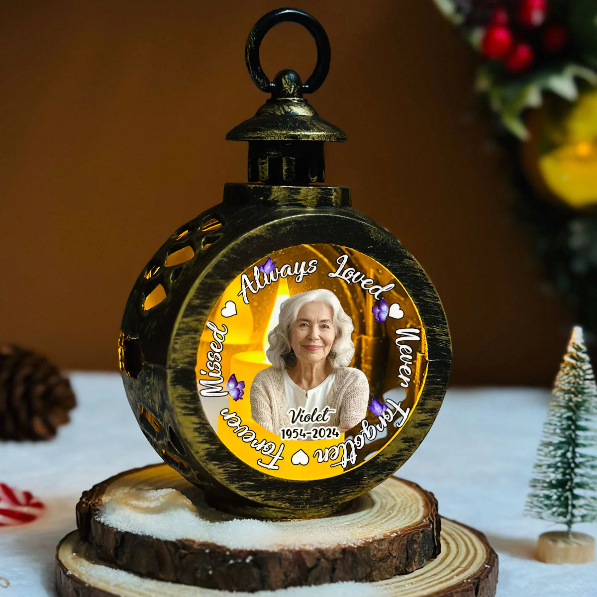 Forever Missed - Personalized Custom Christmas Lantern - Image 6
