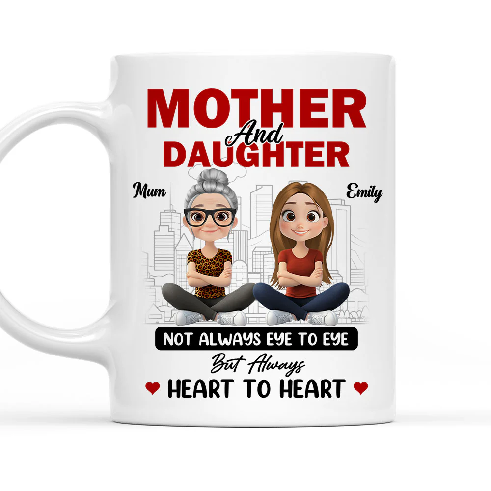 Forever Mum And Daughter - Personalized Custom Coffee Mug