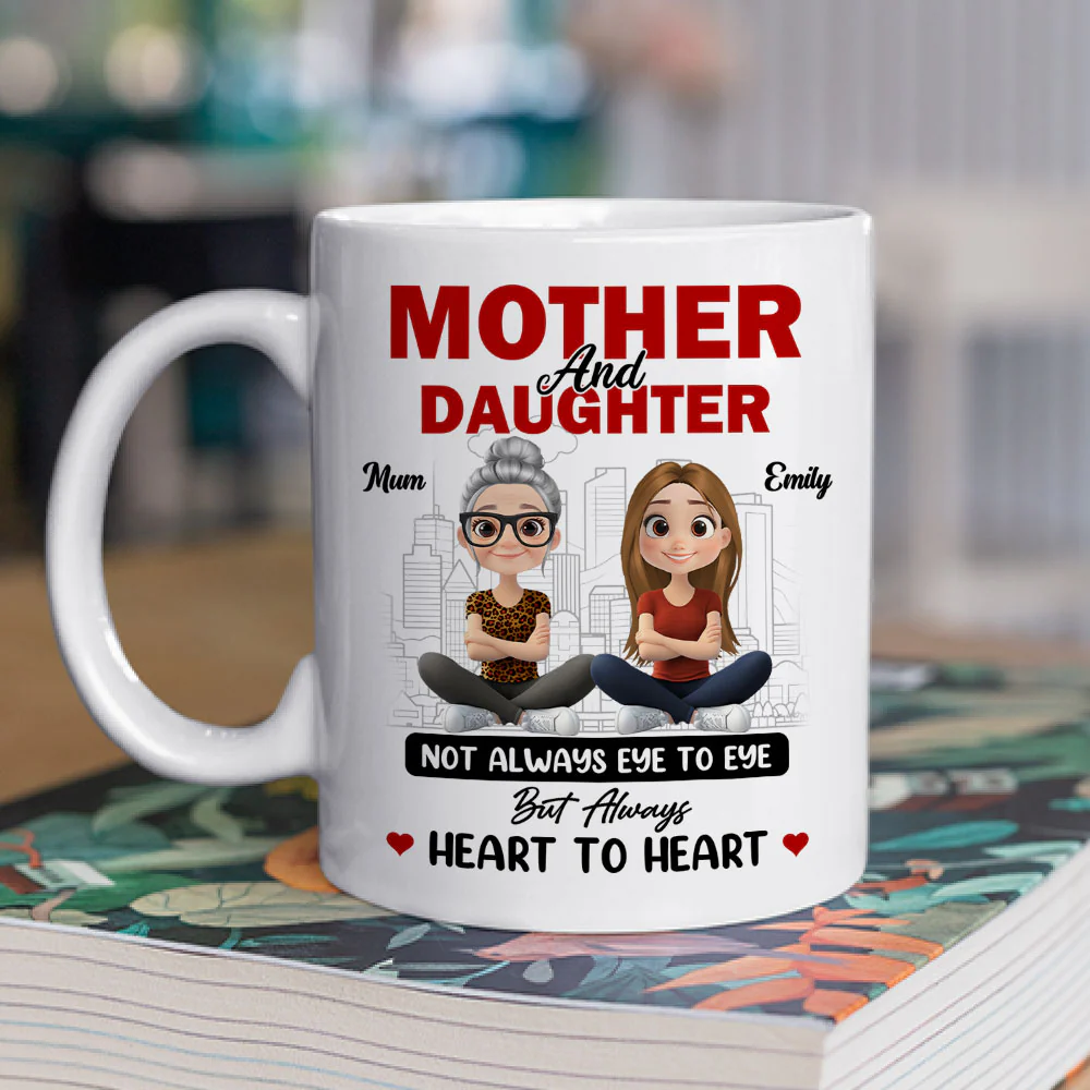 Forever Mum And Daughter - Personalized Custom Coffee Mug - Image 2