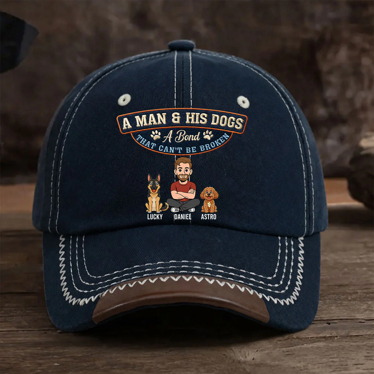 Forever My Dog - Personalized Custom Vintage Soft Baseball Cap - Image 2