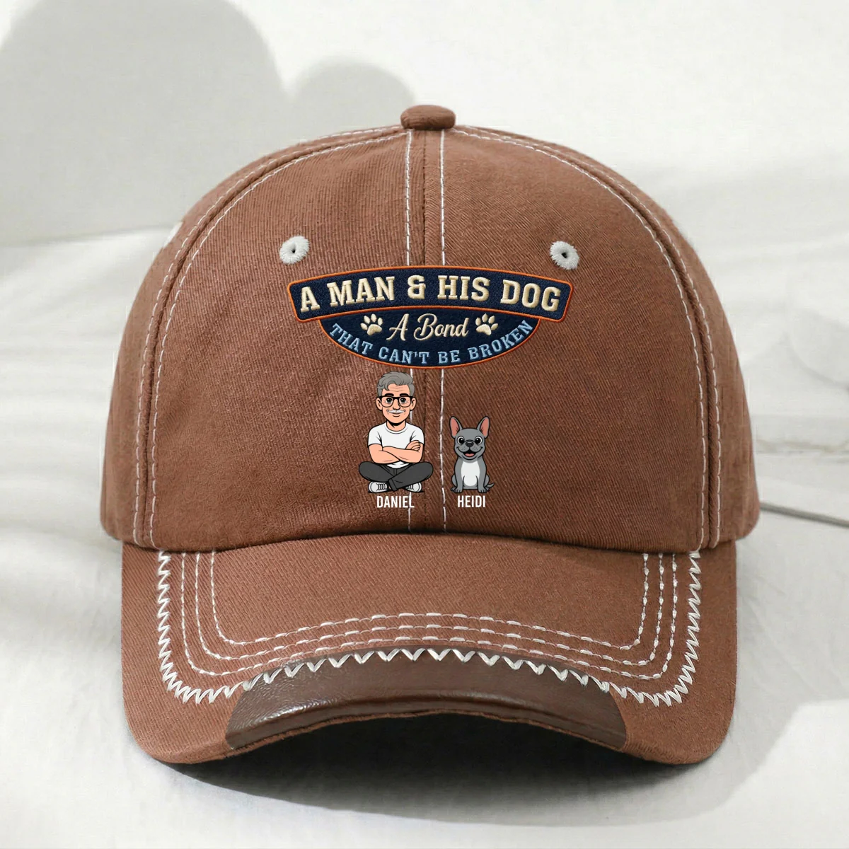 Forever My Dog - Personalized Custom Vintage Soft Baseball Cap - Image 9