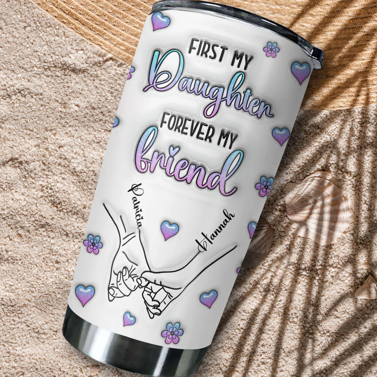 Forever My Friend - Personalized Custom 3D Inflated Effect Tumbler - Image 3