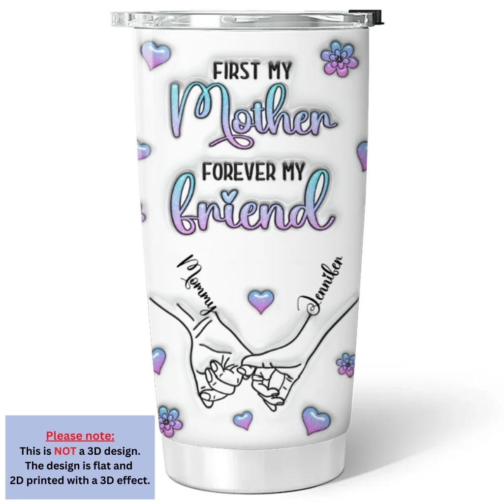 Forever My Friend - Personalized Custom 3D Inflated Effect Tumbler - Image 6