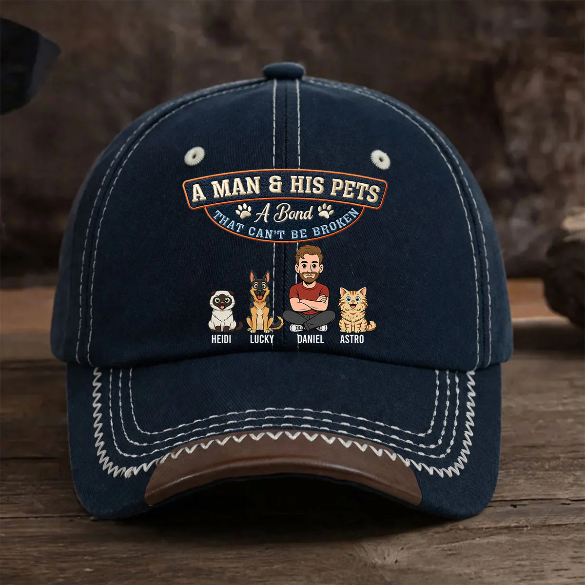 Forever My Pet - Personalized Custom Vintage Soft Baseball Cap - Image 2