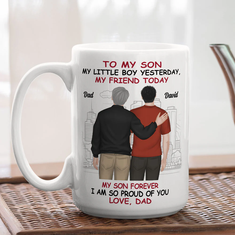 Forever Proud Always Your Dad - Personalized Custom Coffee Mug - Image 4