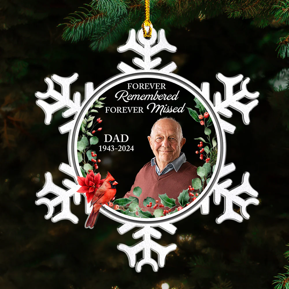 Forever Remembered Forever Missed - Personalized Custom Acrylic Ornament - Image 3