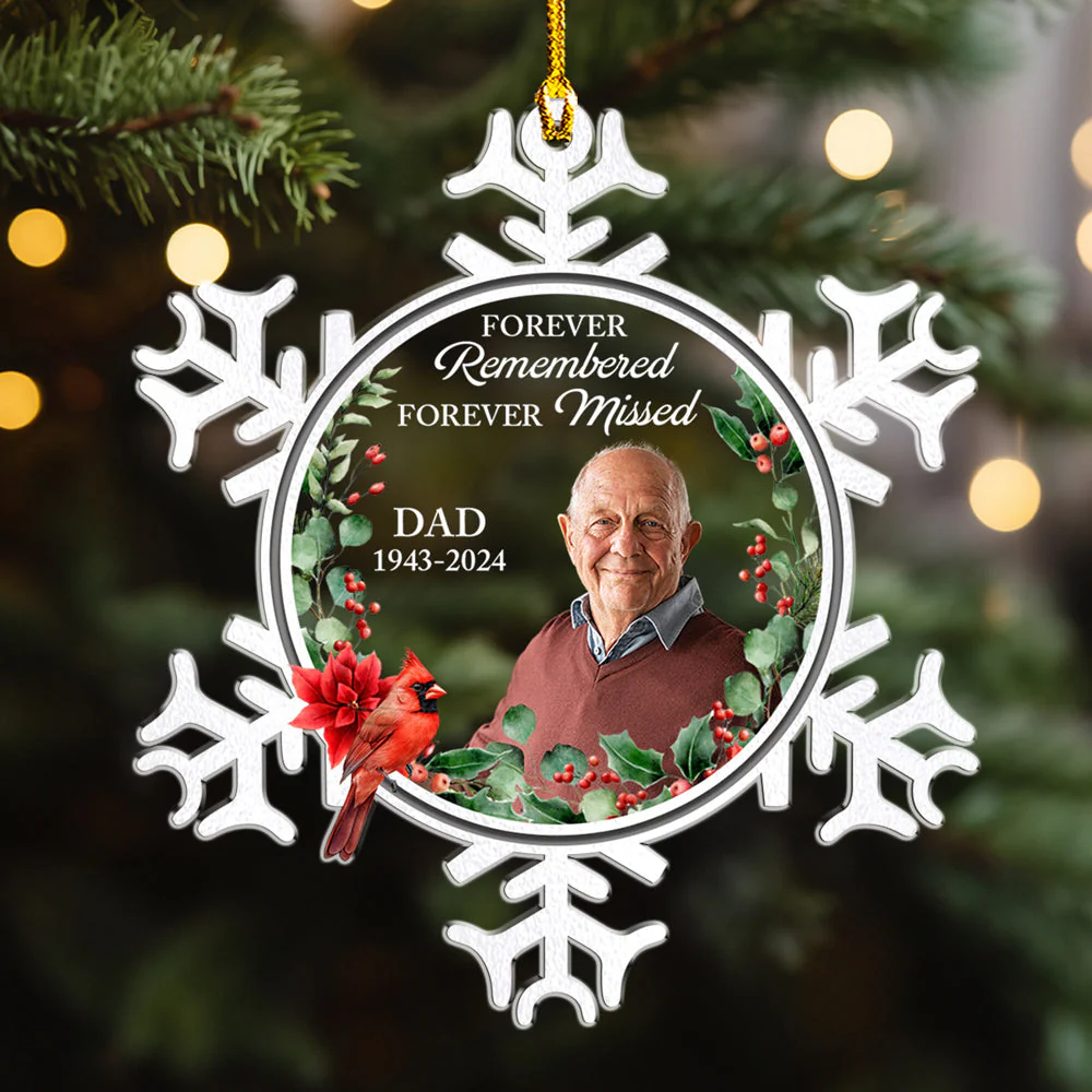 Forever Remembered Forever Missed - Personalized Custom Acrylic Ornament - Image 4
