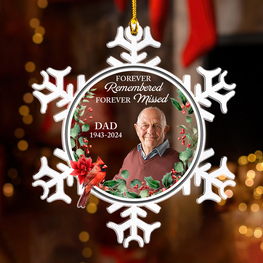 Forever Remembered Forever Missed - Personalized Custom Acrylic Ornament - Image 5