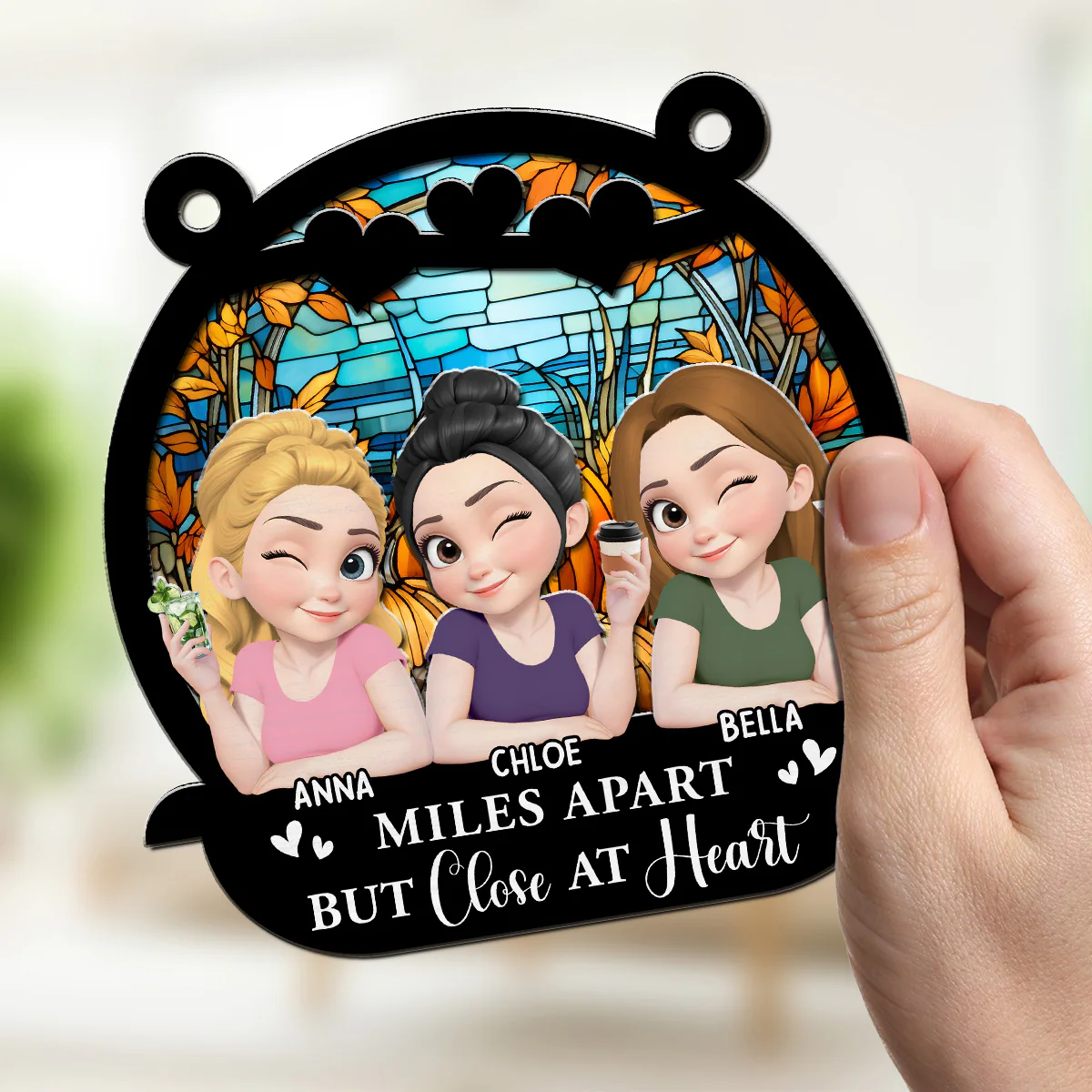 Forever Side By Side - Personalized Custom Suncatcher - Image 2