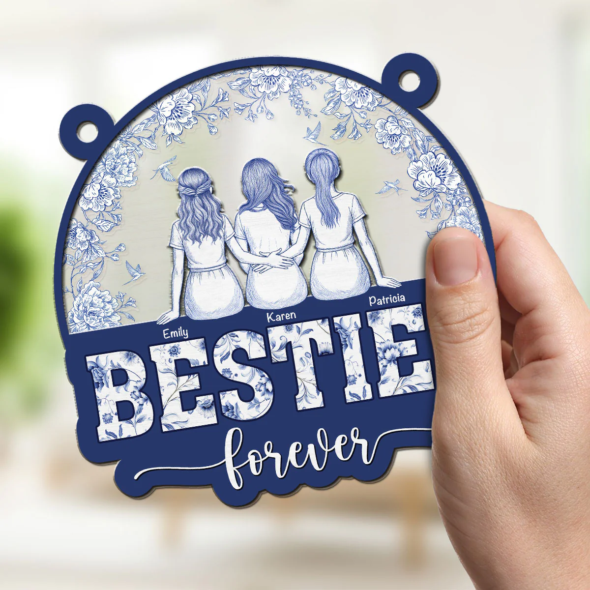 Forever Soul Bestie - Personalized Custom Suncatcher - Image 2