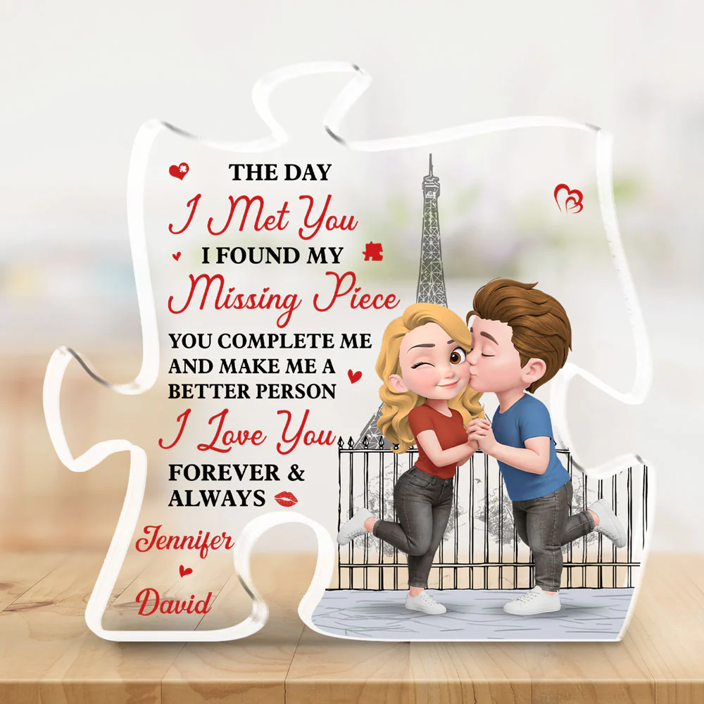 Forever Starts The Day We Met - Personalized Custom Acrylic Plaque - Image 3